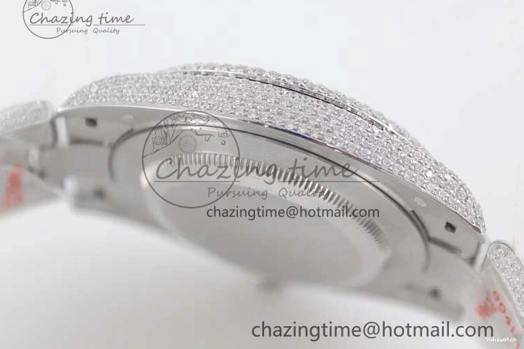 TWF Dial Edition Full Markers SS 1:1 Blue on Best A2824 Bracelet Stick Datejust Diamonds 41 0210